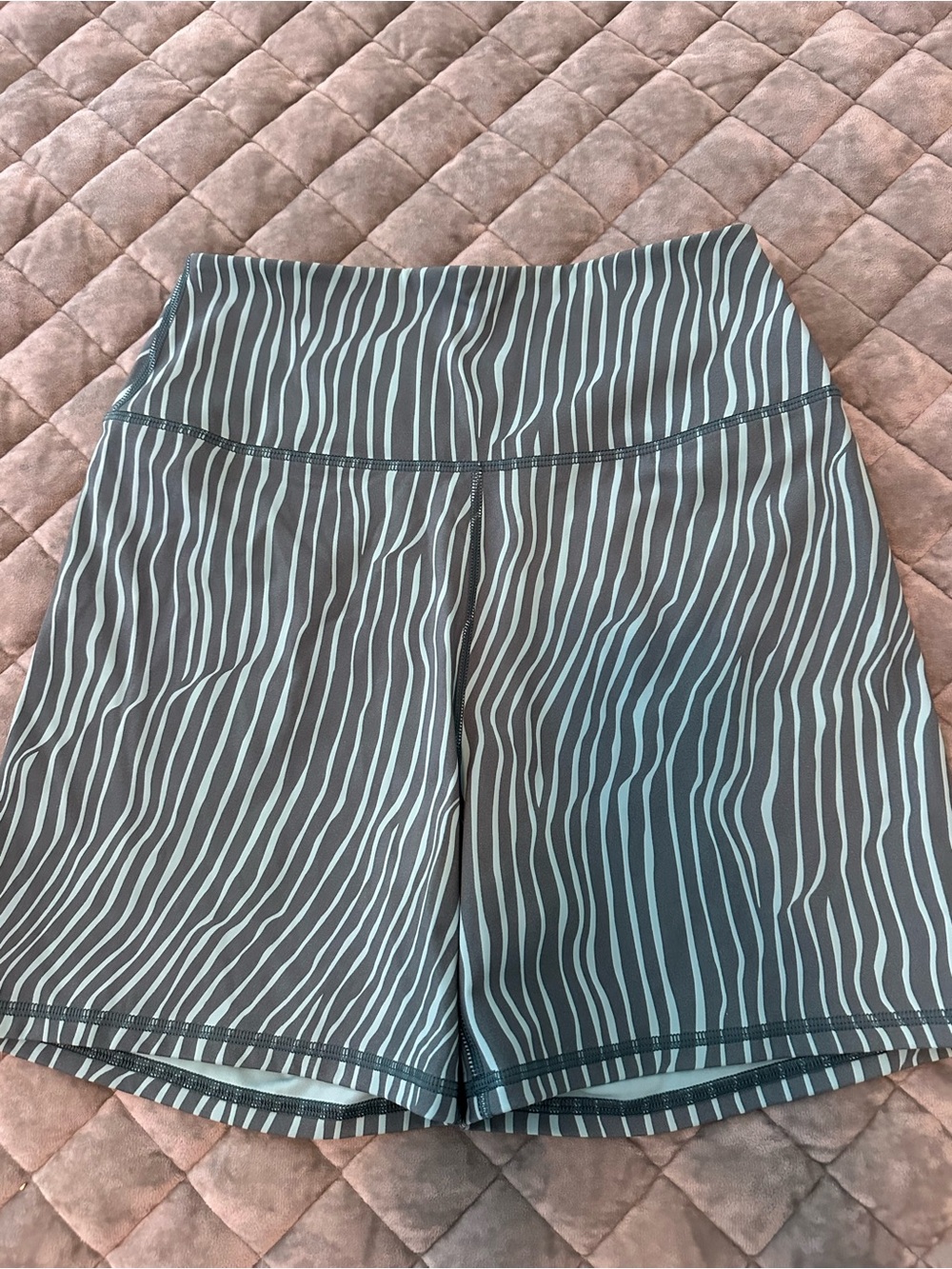 Spiritual Gangster Teal Wave Workout shorts - Picture 4 of 5